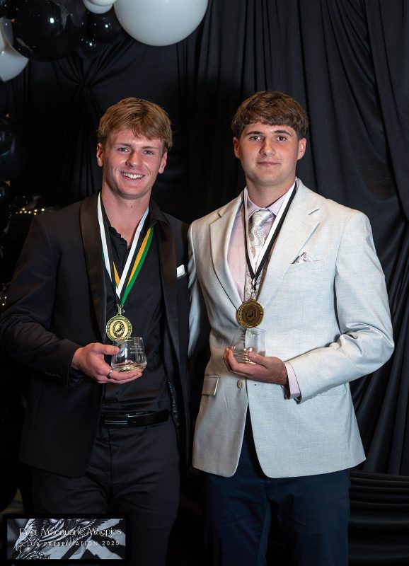 Under 18s Tied Best and Fairest (left) Braeden Fuller and (right) Mitchell White